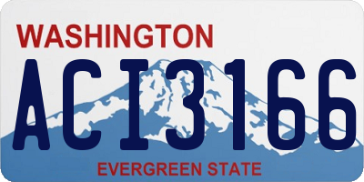 WA license plate ACI3166