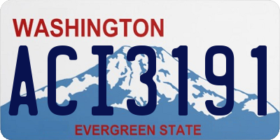 WA license plate ACI3191