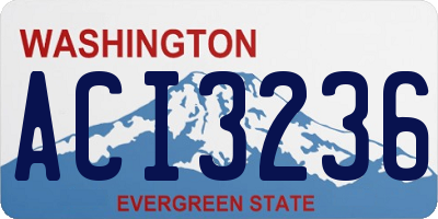 WA license plate ACI3236