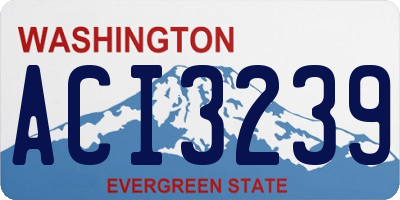 WA license plate ACI3239