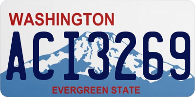 WA license plate ACI3269