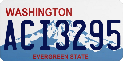 WA license plate ACI3295
