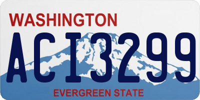 WA license plate ACI3299