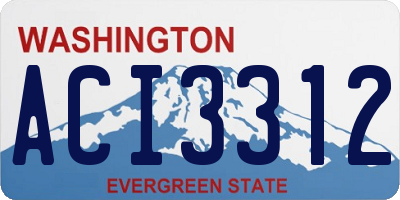 WA license plate ACI3312