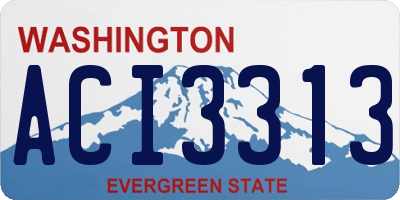 WA license plate ACI3313
