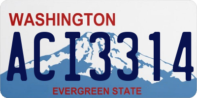 WA license plate ACI3314