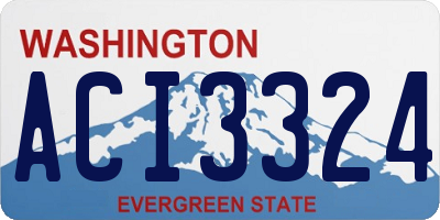 WA license plate ACI3324