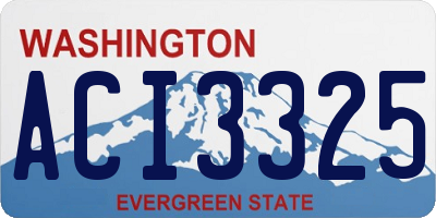 WA license plate ACI3325