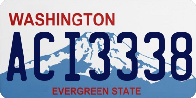 WA license plate ACI3338