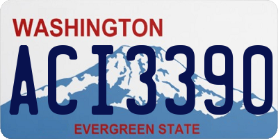 WA license plate ACI3390
