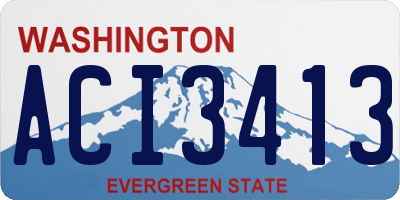 WA license plate ACI3413