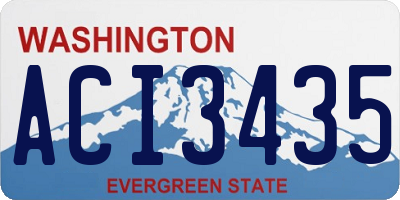 WA license plate ACI3435