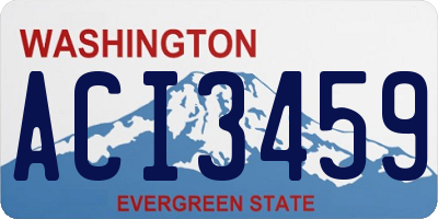 WA license plate ACI3459