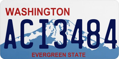 WA license plate ACI3484