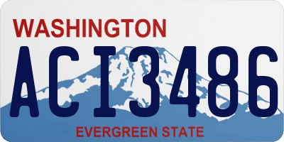 WA license plate ACI3486