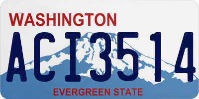 WA license plate ACI3514