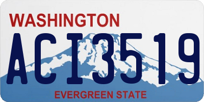 WA license plate ACI3519