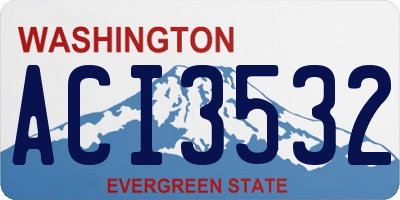 WA license plate ACI3532