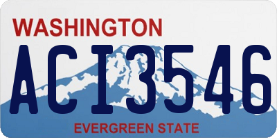WA license plate ACI3546