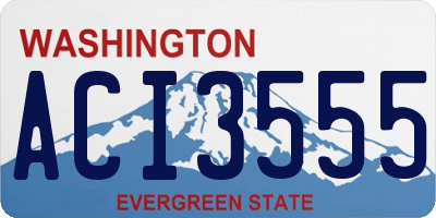 WA license plate ACI3555