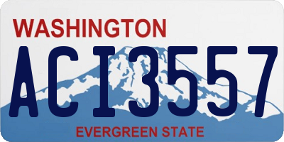 WA license plate ACI3557