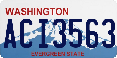 WA license plate ACI3563
