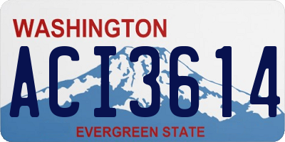 WA license plate ACI3614