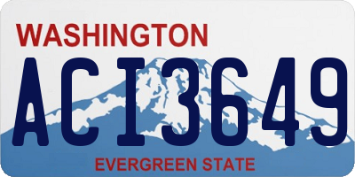 WA license plate ACI3649