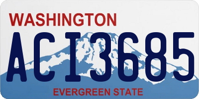 WA license plate ACI3685