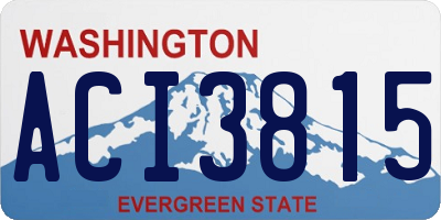 WA license plate ACI3815