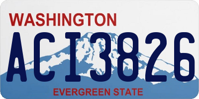 WA license plate ACI3826