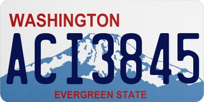 WA license plate ACI3845