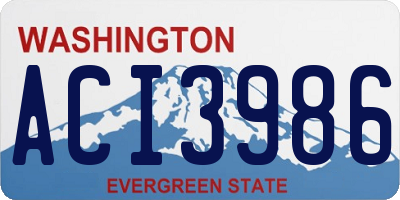 WA license plate ACI3986