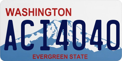 WA license plate ACI4040