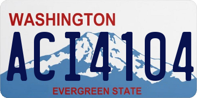 WA license plate ACI4104