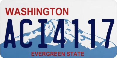 WA license plate ACI4117