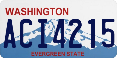 WA license plate ACI4215