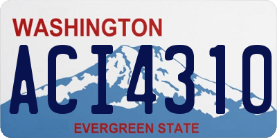 WA license plate ACI4310
