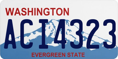 WA license plate ACI4323