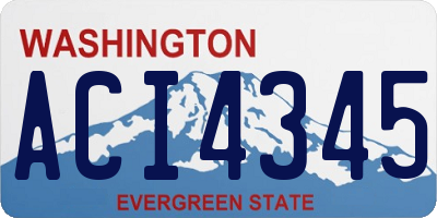 WA license plate ACI4345