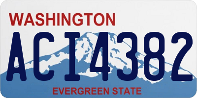 WA license plate ACI4382