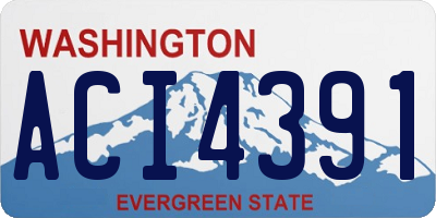 WA license plate ACI4391