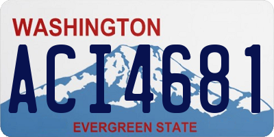 WA license plate ACI4681