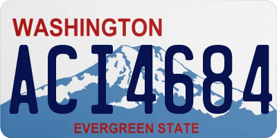 WA license plate ACI4684
