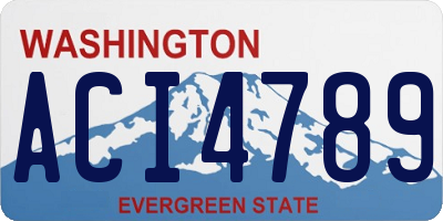 WA license plate ACI4789