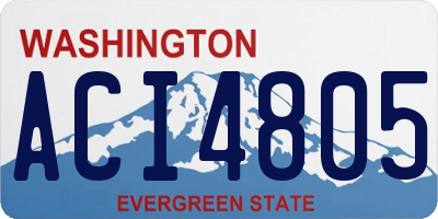 WA license plate ACI4805