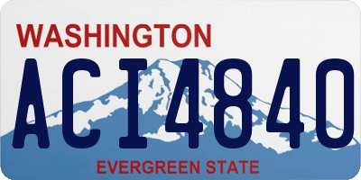 WA license plate ACI4840