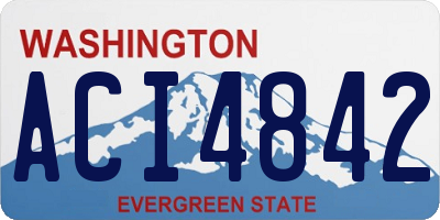 WA license plate ACI4842