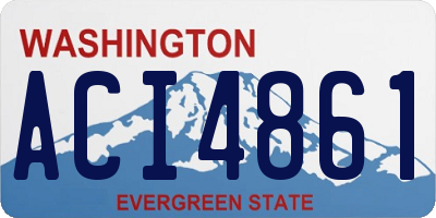 WA license plate ACI4861