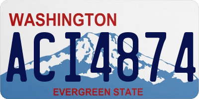 WA license plate ACI4874